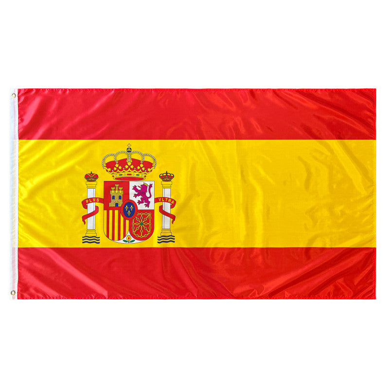 Bandera de España con 2 Ojales metálicos 150x90 cm Satén