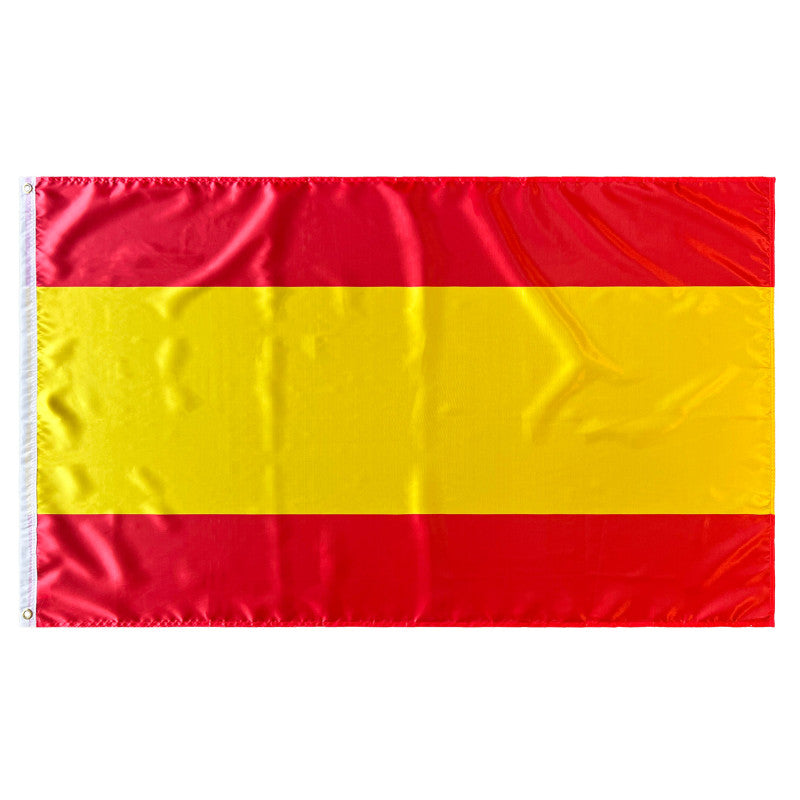 Bandera de España sin Escudo con 2 Ojales metálicos 150x90 cm Satén
