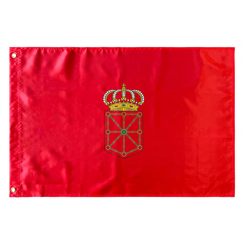 Bandera de la Comunidad Foral de Navarra con 2 Ojales metálicos 60x90 cm Satén