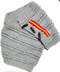 Bufanda bandera de España gris cruzada - LaFlamencadeBorgoña