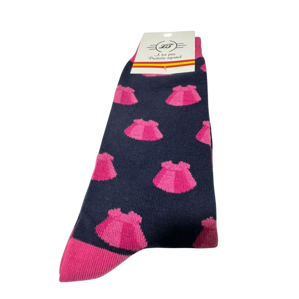 Comprar Calcetines taurinos Azul con rosa capote Bandera España La Flamenca de Borgoña Patricia Muñoz VOX
