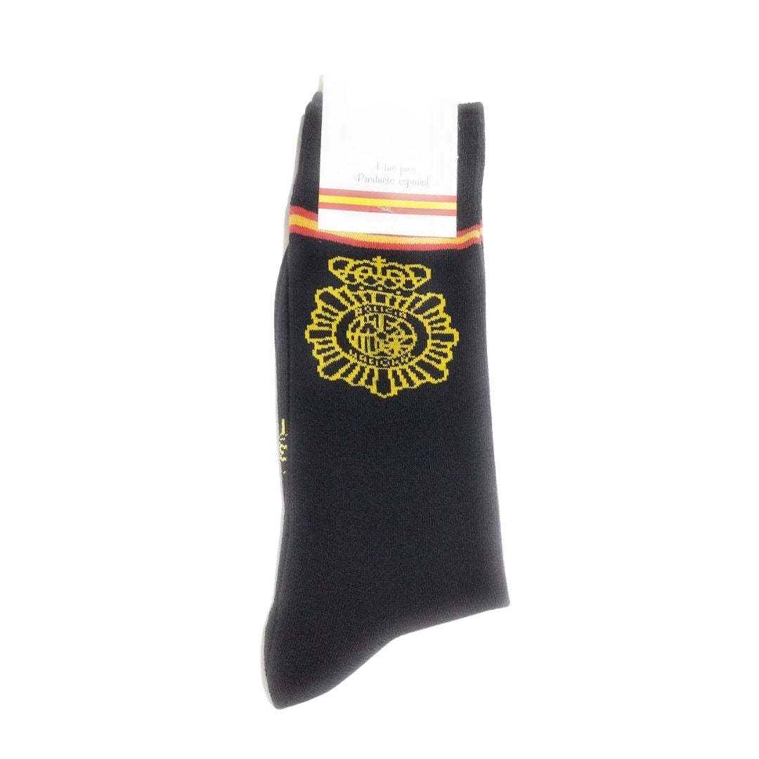 Comprar Calcetines Policía Nacional Española - Negro Bandera España La Flamenca de Borgoña Patricia Muñoz VOX