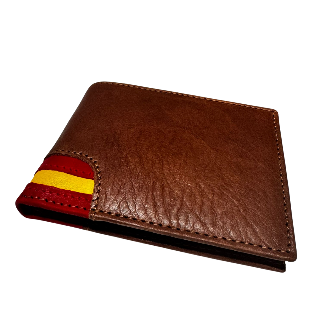 Cartera de España piel Ubrique esquina bandera España