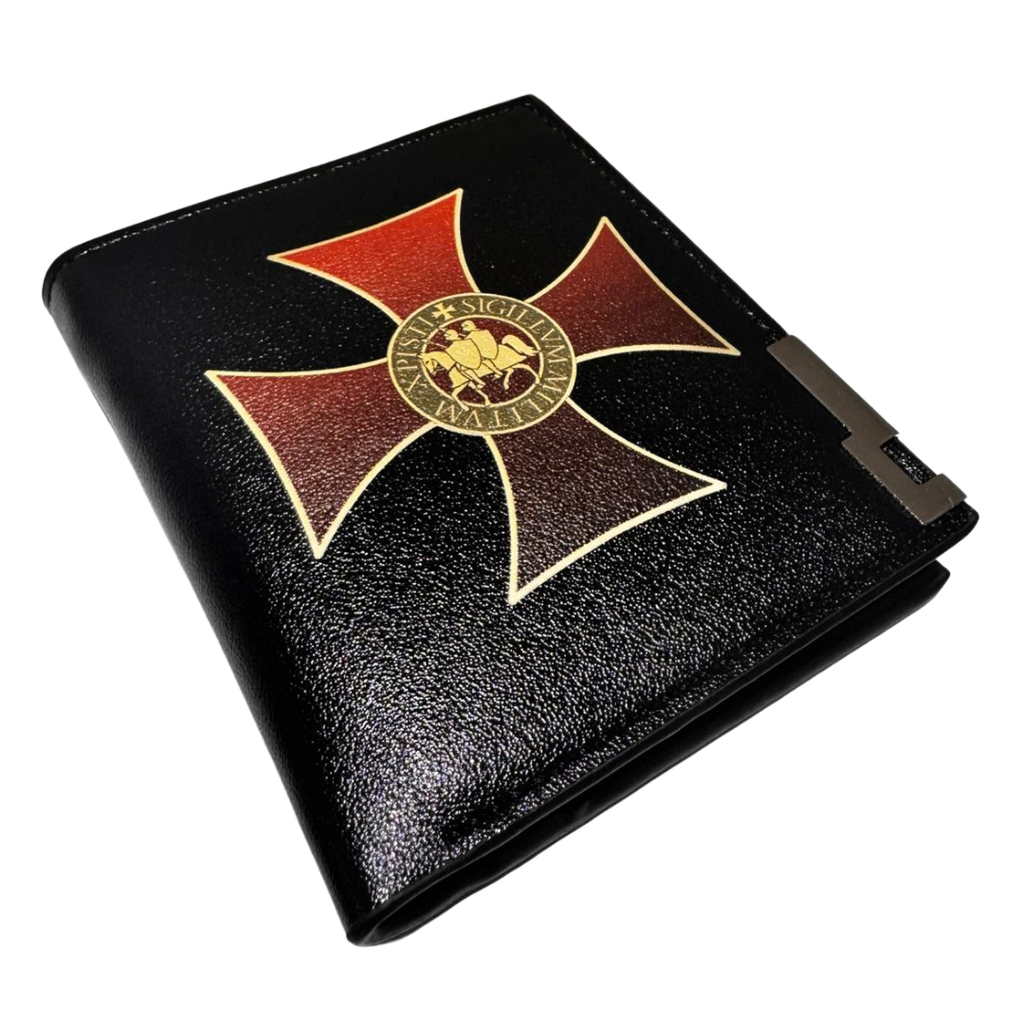 Cartera Cruz de los Caballeros Templarios negra