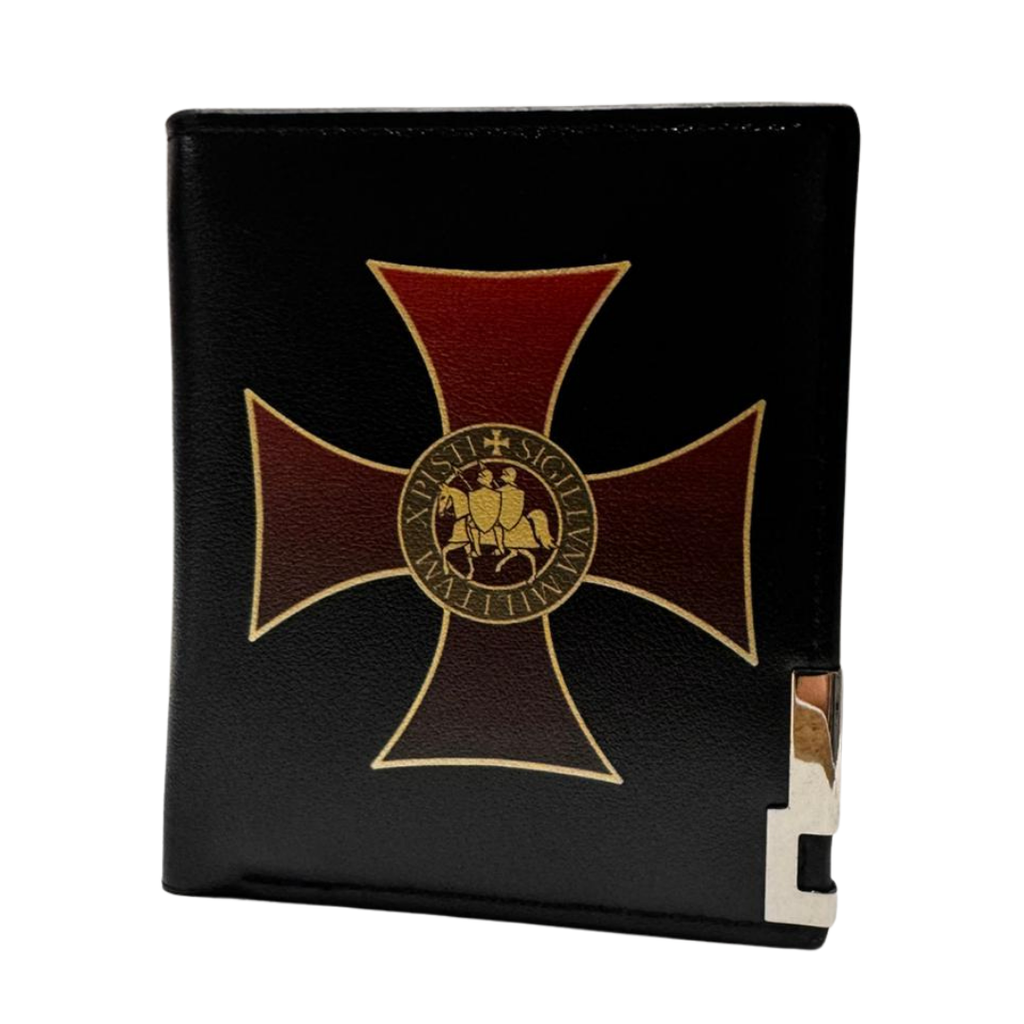 Cartera Cruz de los Caballeros Templarios negra
