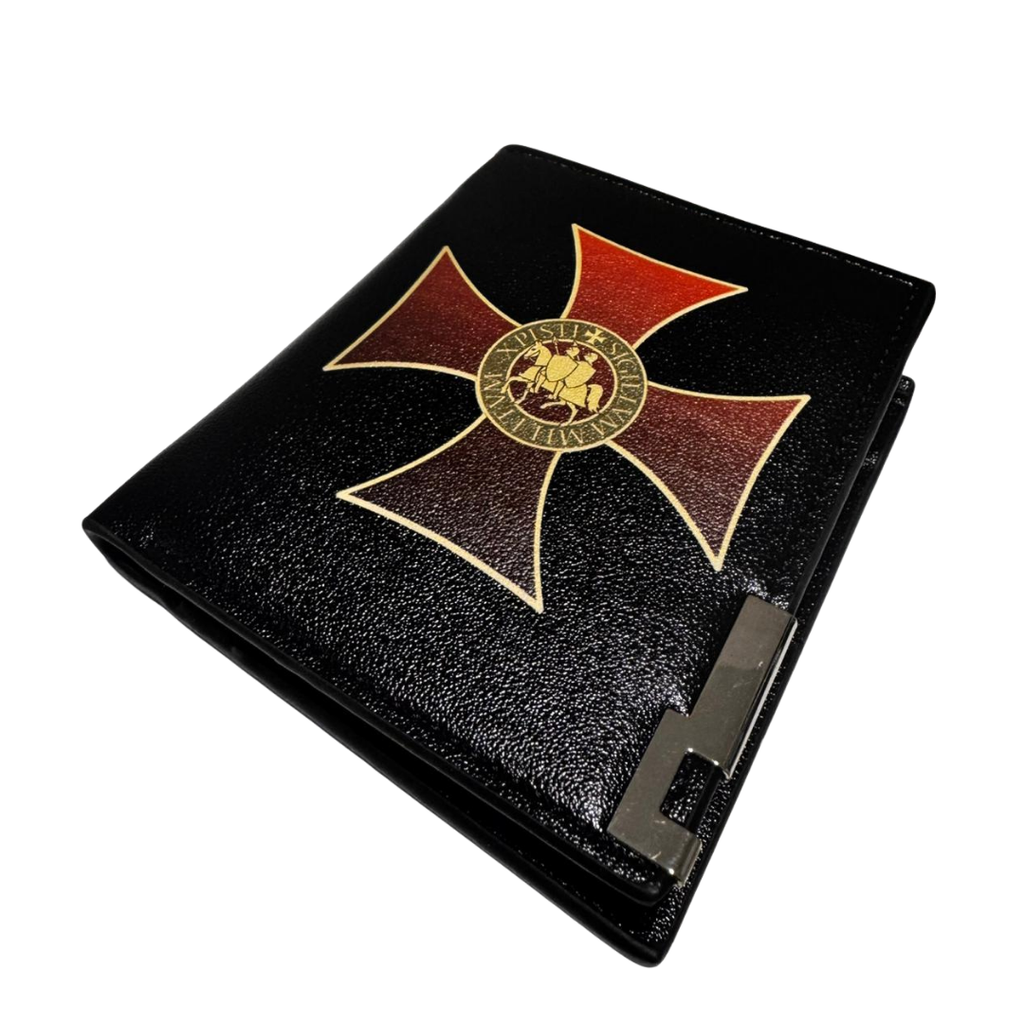 Cartera Cruz de los Caballeros Templarios negra