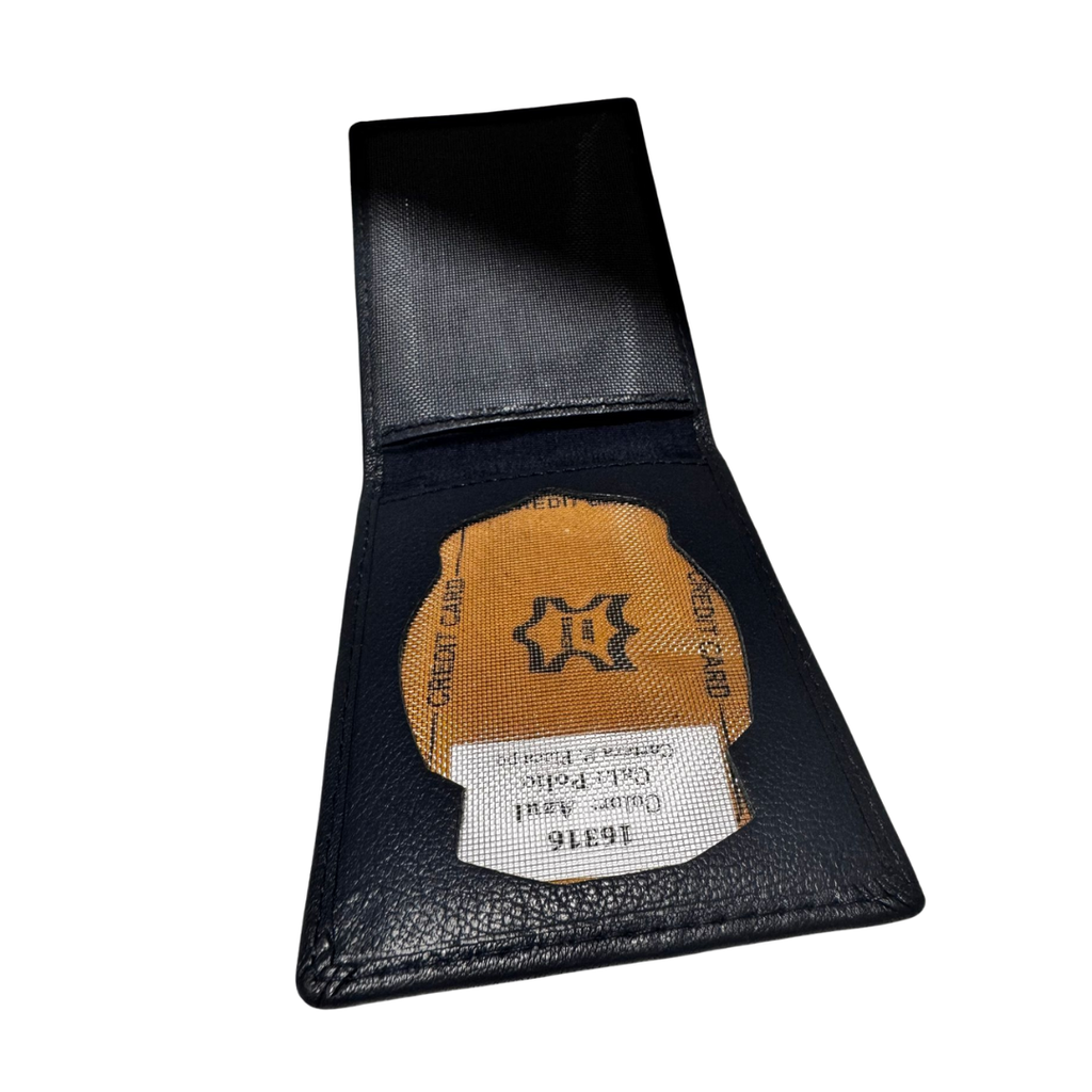 Cartera para Placa de Policía azul