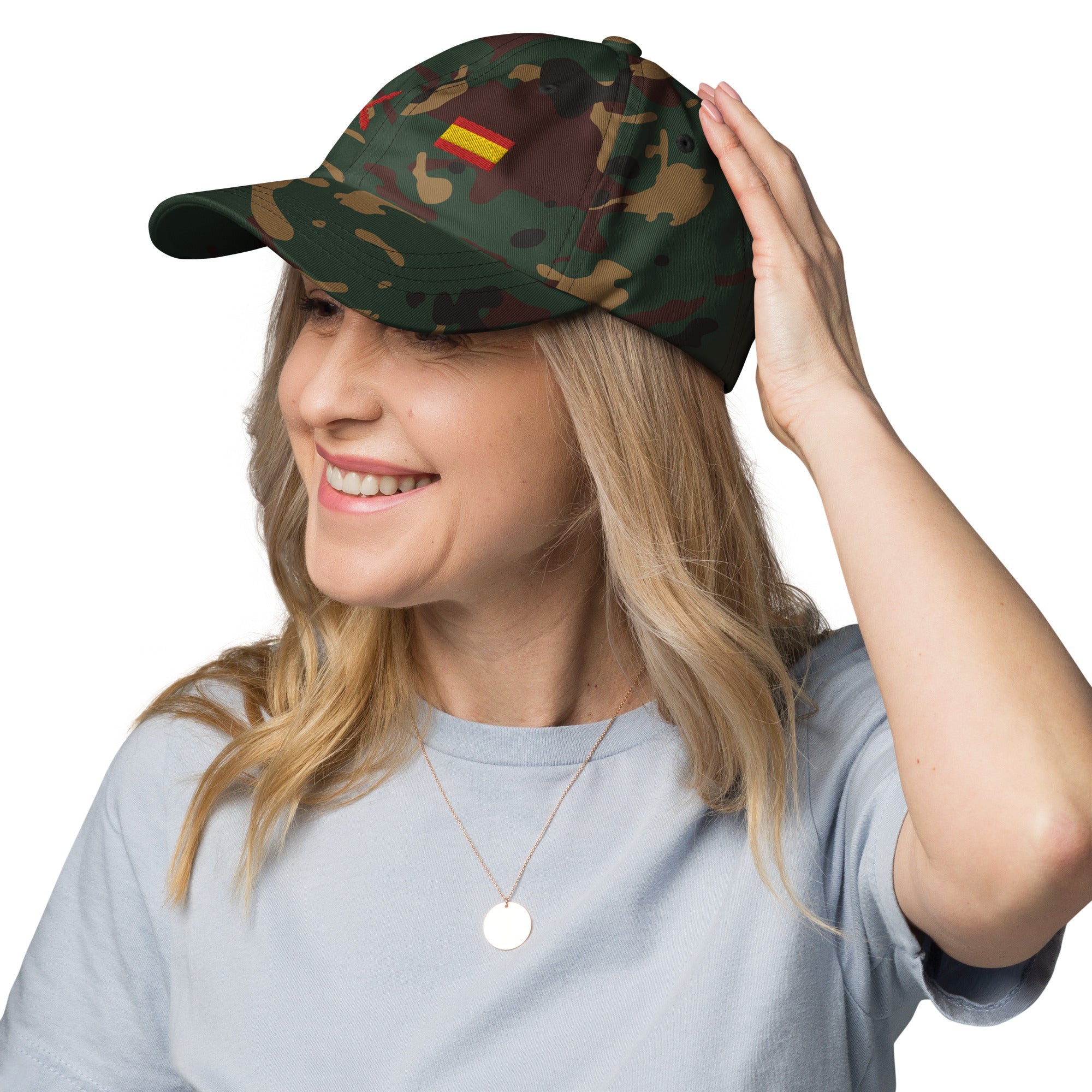 Gorra Cruz de Borgoña y Bandera España - LaFlamencadeBorgoña