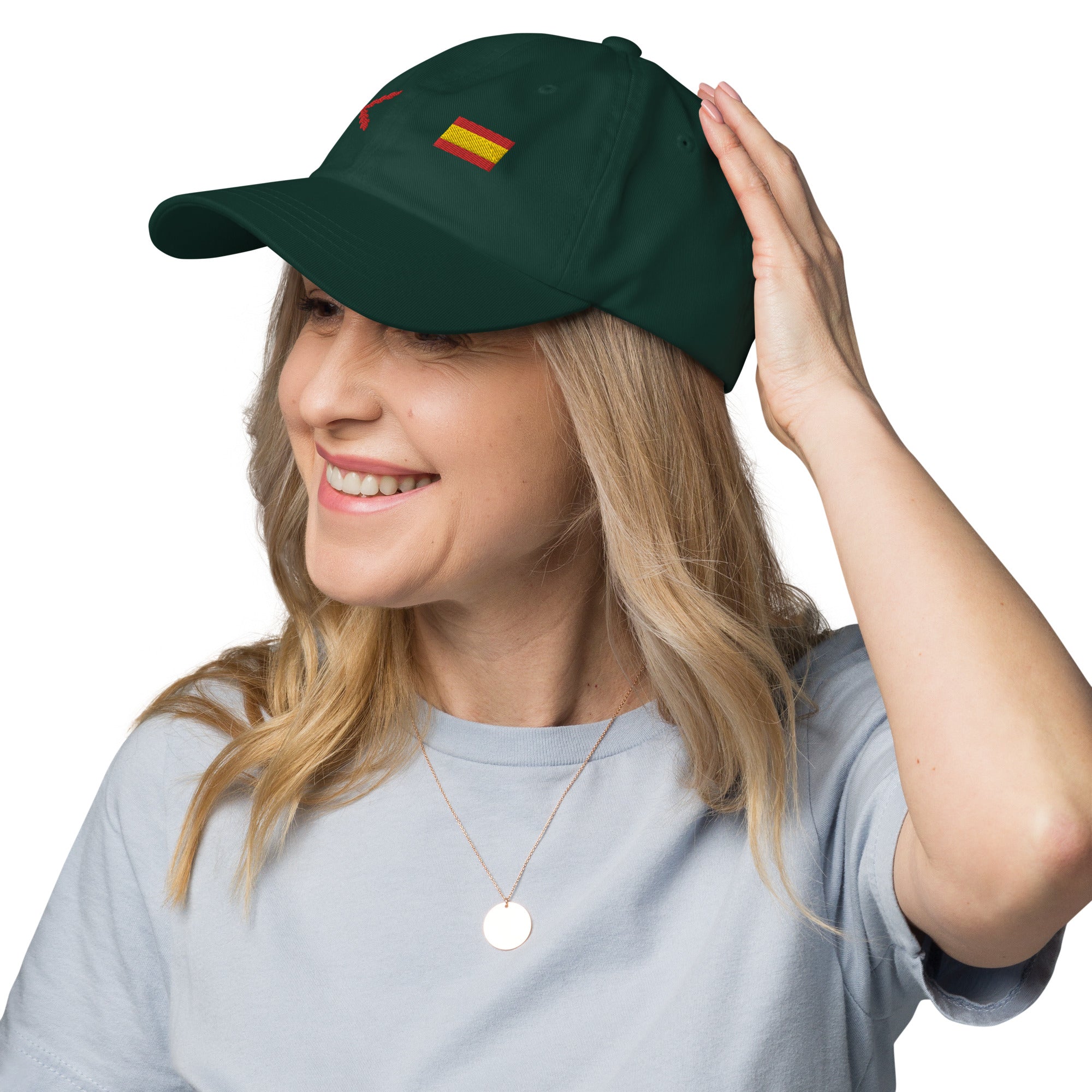 Gorra Cruz de Borgoña y Bandera España - LaFlamencadeBorgoña