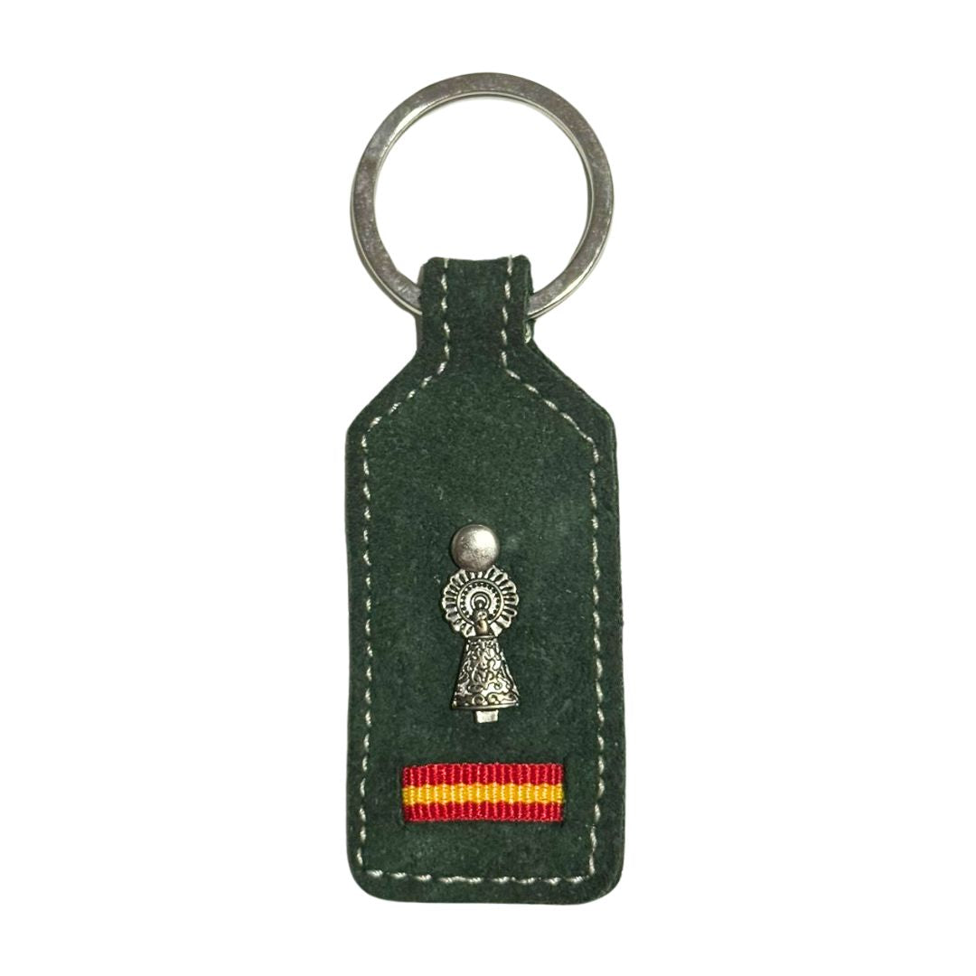 Comprar Llavero Virgen del Pilar Bandera España La Flamenca de Borgoña Patricia Muñoz VOX