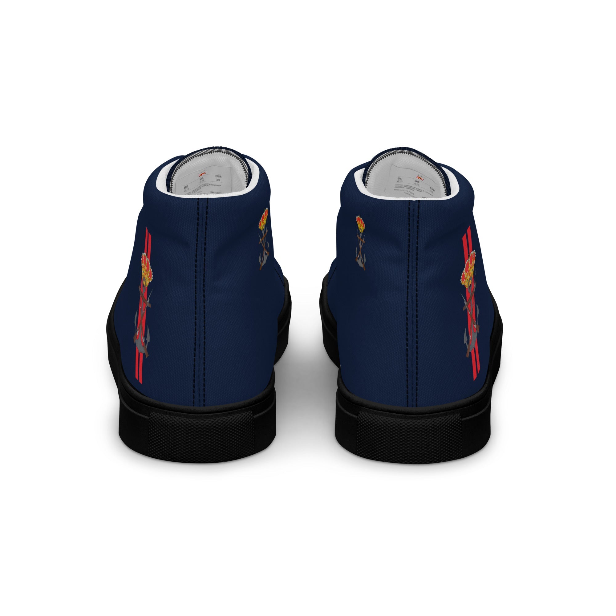 Zapatillas Infantería de Marina de lona de caña alta para hombre - LaFlamencadeBorgoña