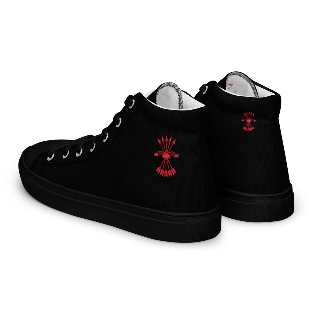 Comprar Zapatillas Falange de lona de caña alta para hombre Bandera España La Flamenca de Borgoña Patricia Muñoz VOX