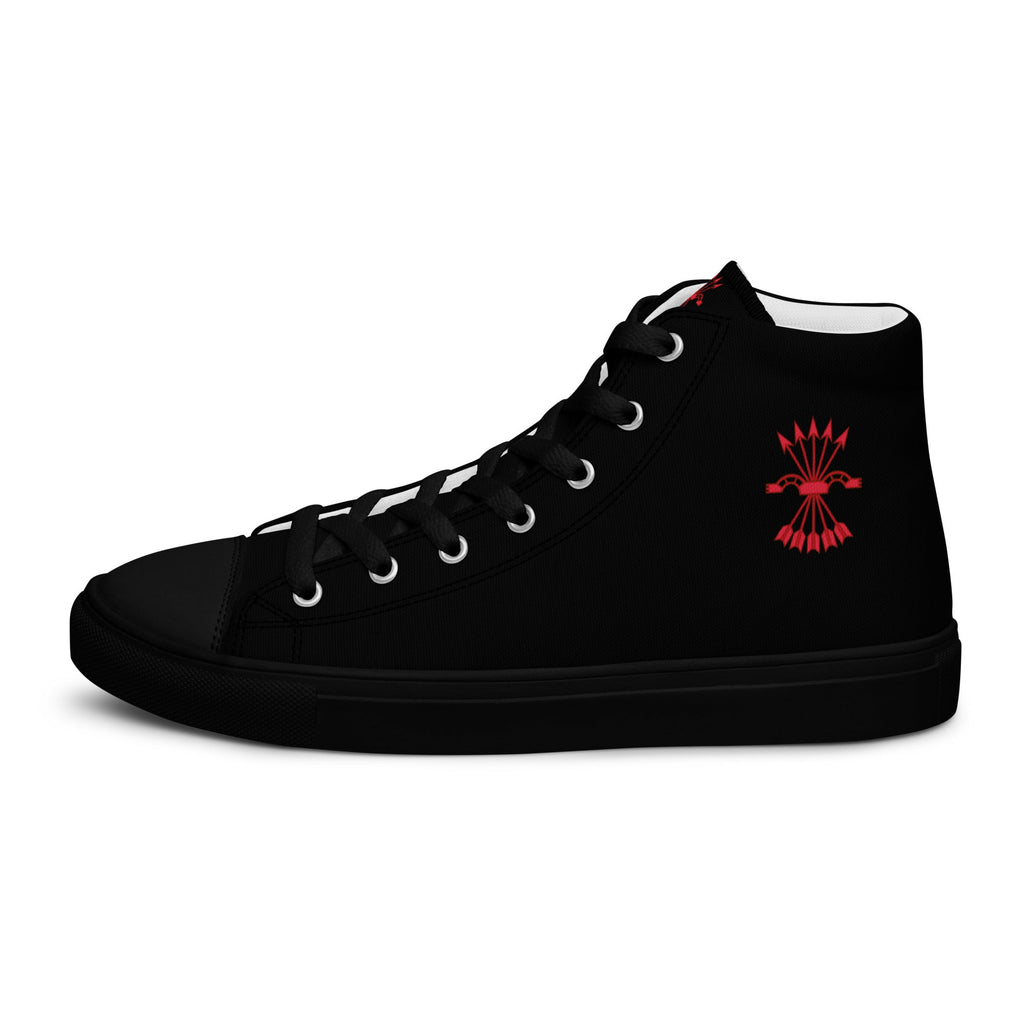 Comprar Zapatillas Falange de lona de caña alta para hombre Bandera España La Flamenca de Borgoña Patricia Muñoz VOX