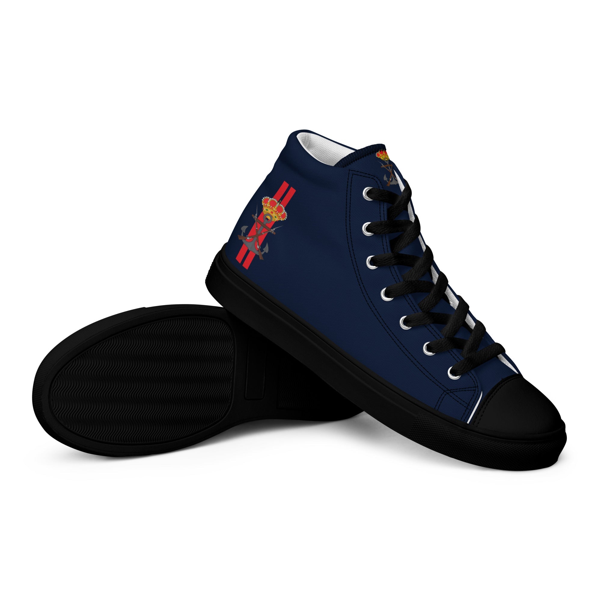 Zapatillas Infantería de Marina de lona de caña alta para hombre - LaFlamencadeBorgoña