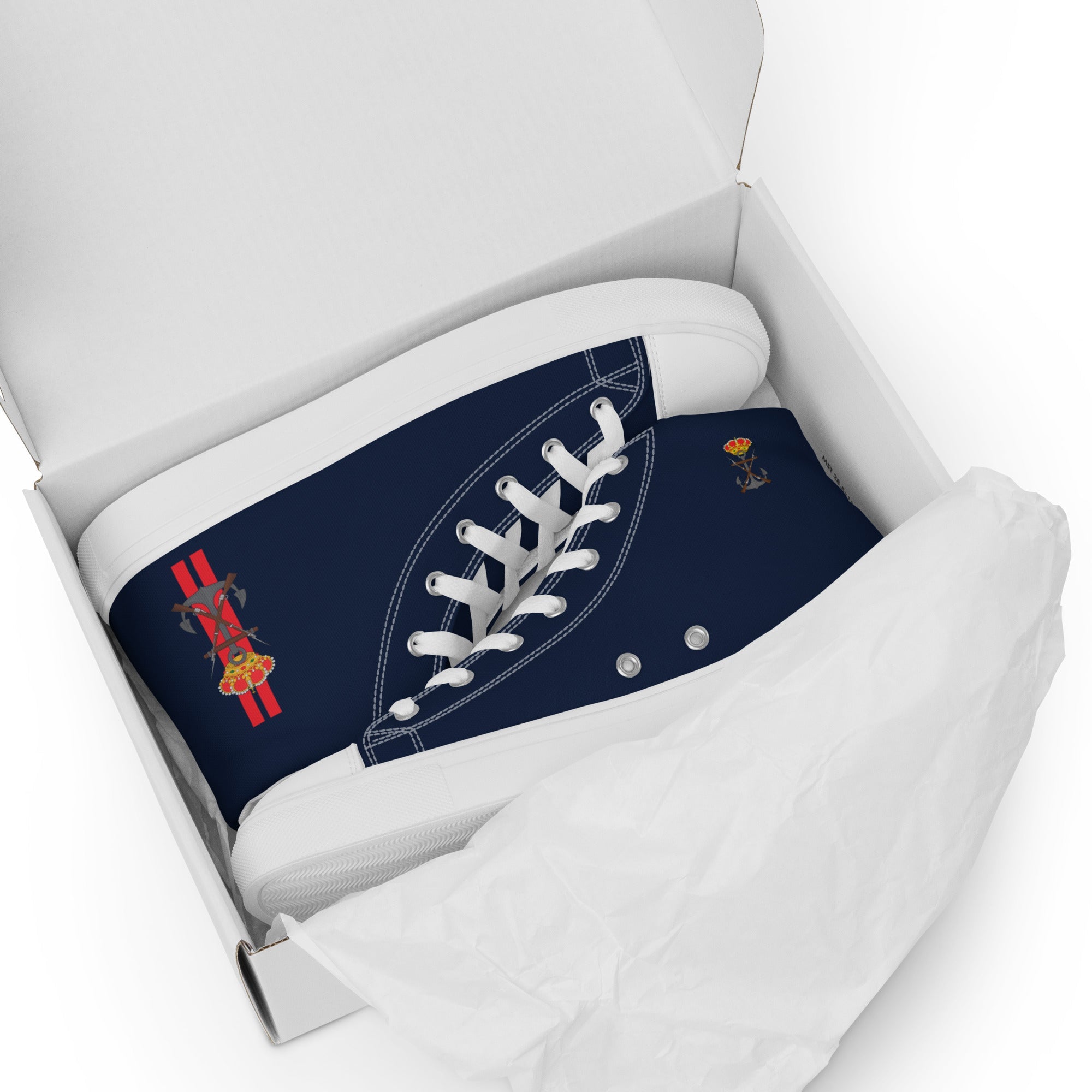 Zapatillas Infantería de Marina de lona de caña alta para hombre - LaFlamencadeBorgoña