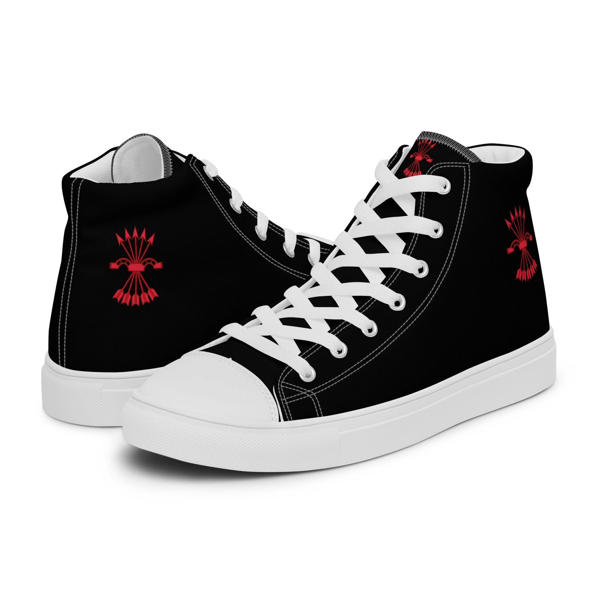 Comprar Zapatillas Falange de lona de caña alta para hombre Bandera España La Flamenca de Borgoña Patricia Muñoz VOX