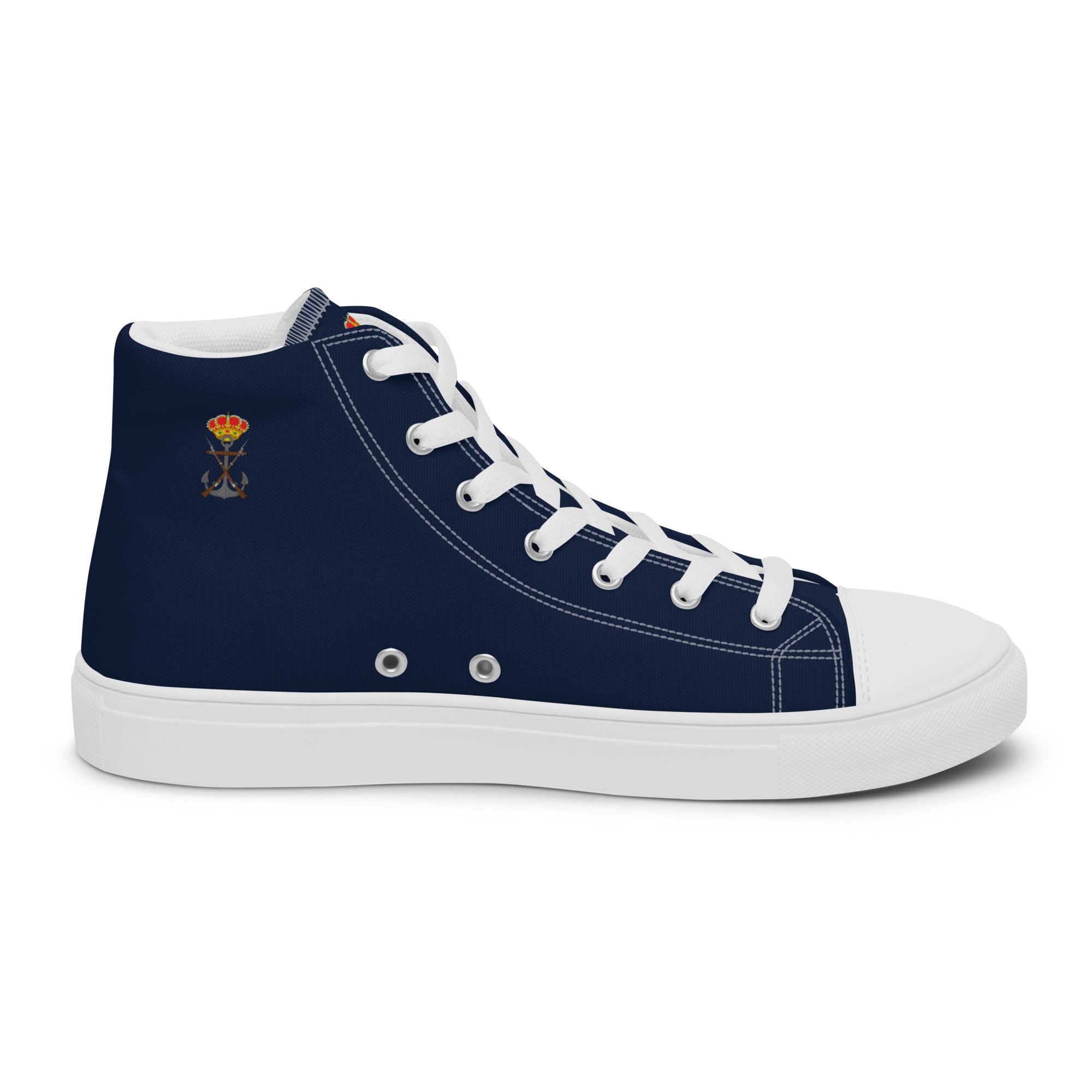 Zapatillas Infantería de Marina de lona de caña alta para hombre - LaFlamencadeBorgoña