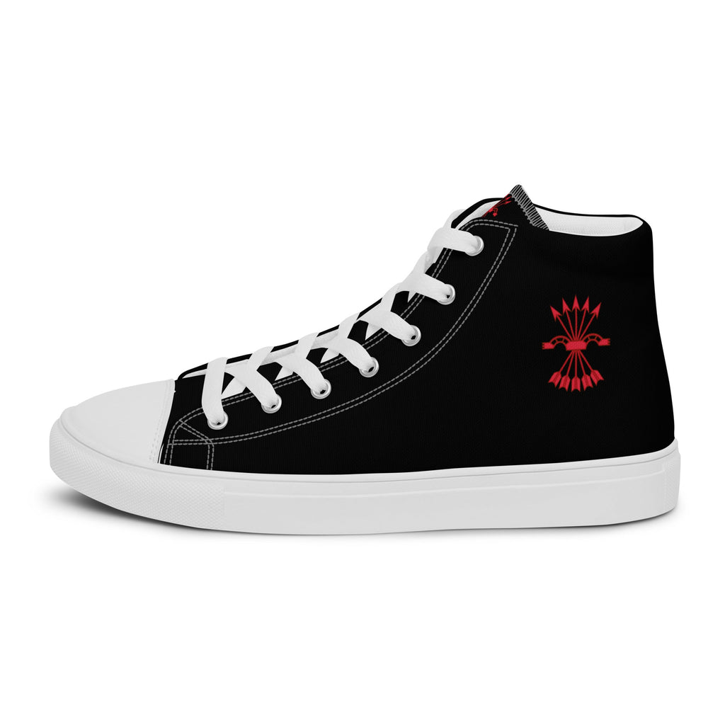 Comprar Zapatillas Falange de lona de caña alta para hombre Bandera España La Flamenca de Borgoña Patricia Muñoz VOX