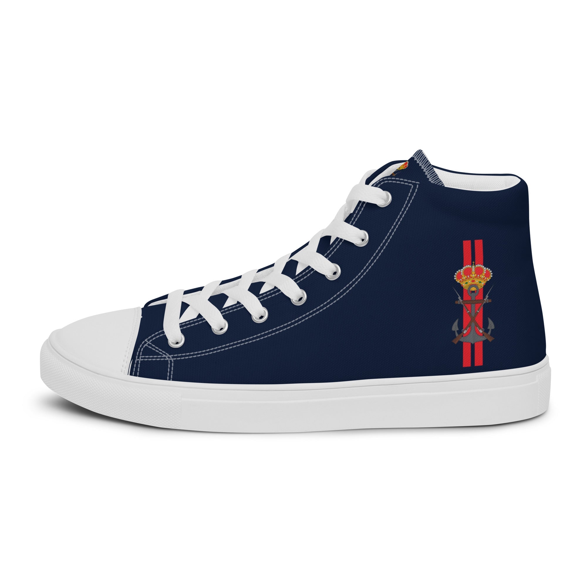 Zapatillas Infantería de Marina de lona de caña alta para hombre - LaFlamencadeBorgoña