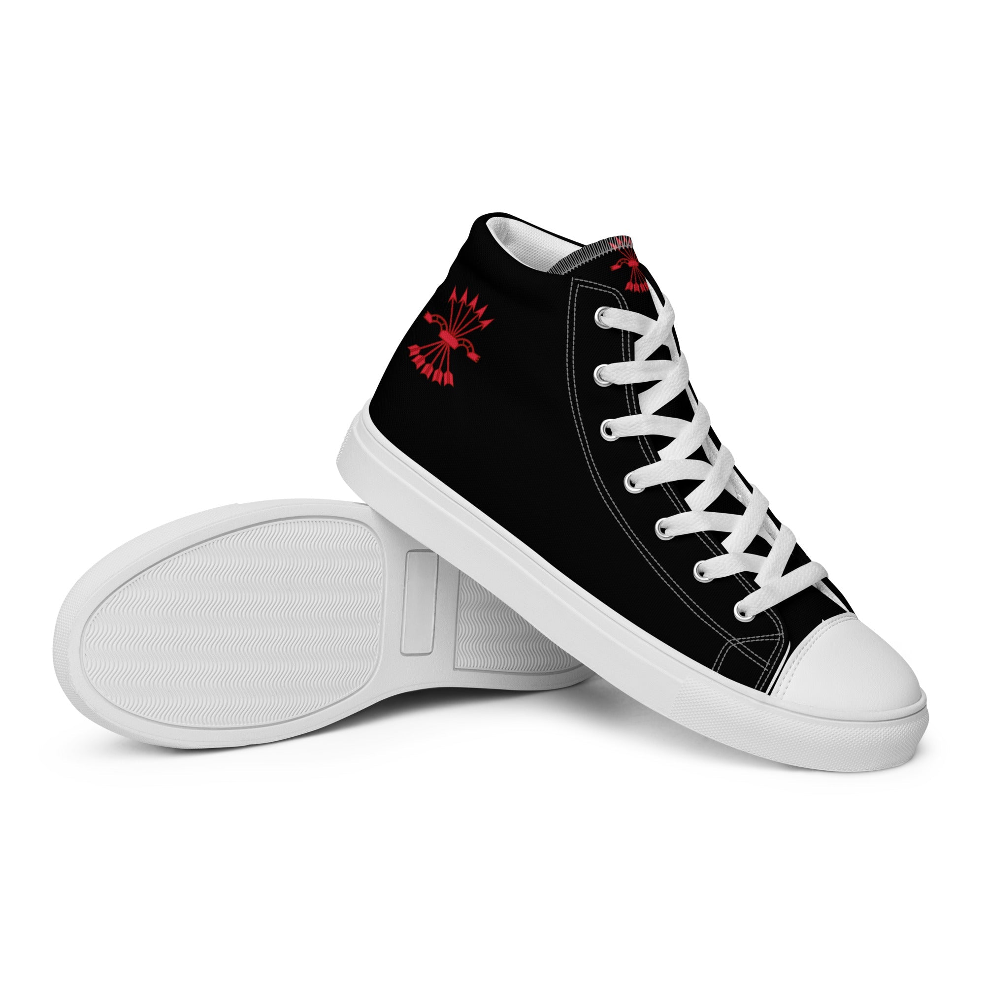 Comprar Zapatillas Falange de lona de caña alta para hombre Bandera España La Flamenca de Borgoña Patricia Muñoz VOX