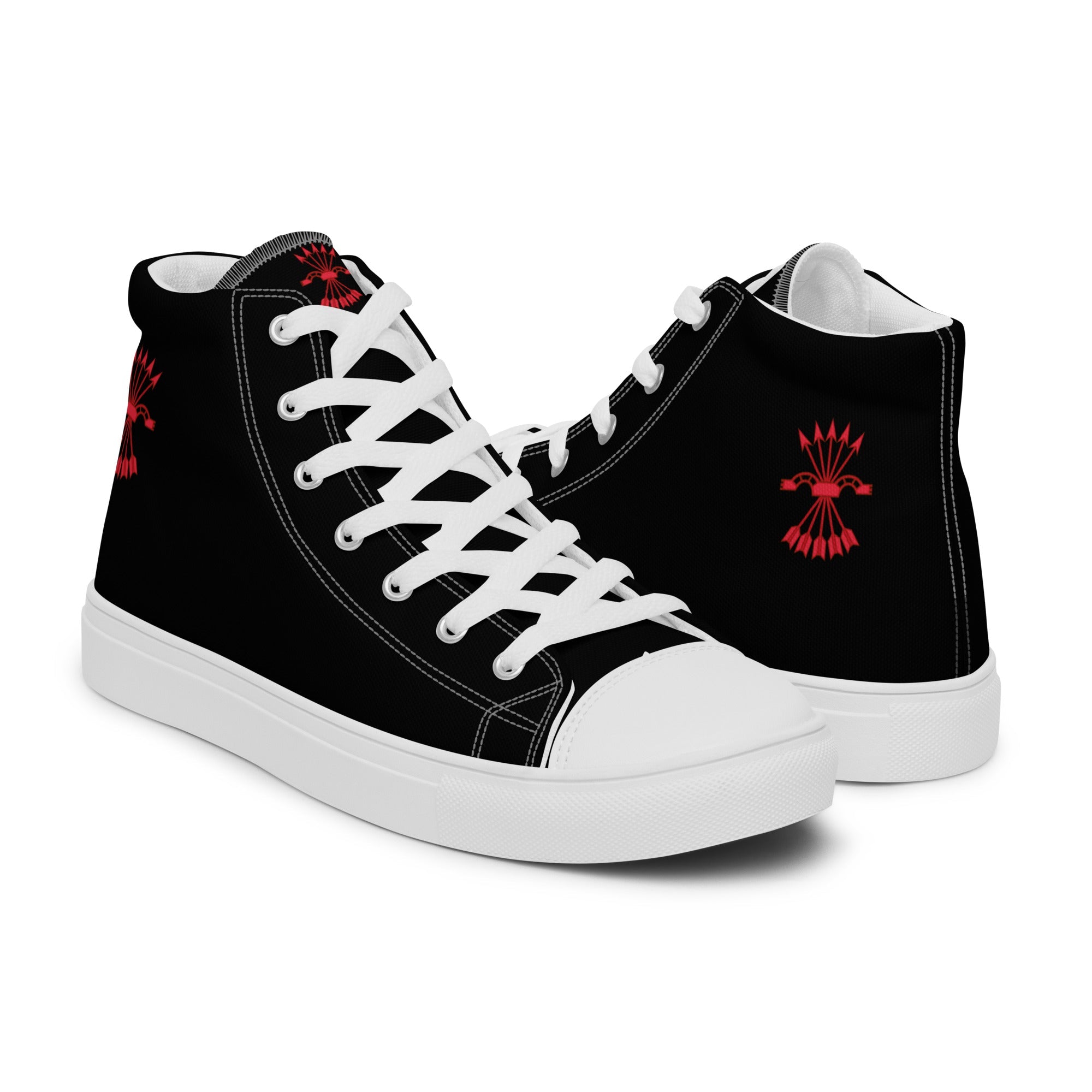 Comprar Zapatillas Falange de lona de caña alta para hombre Bandera España La Flamenca de Borgoña Patricia Muñoz VOX