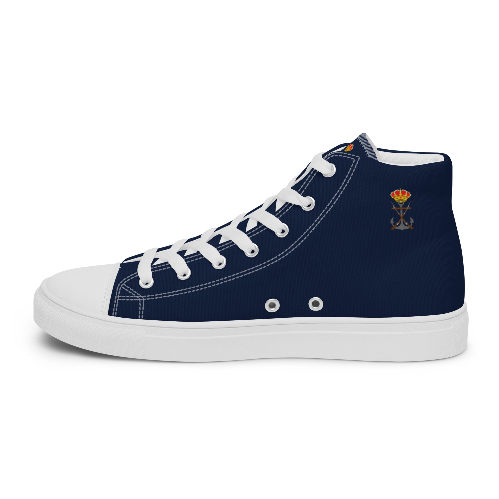 Zapatillas Infantería de Marina de lona de caña alta para hombre - LaFlamencadeBorgoña