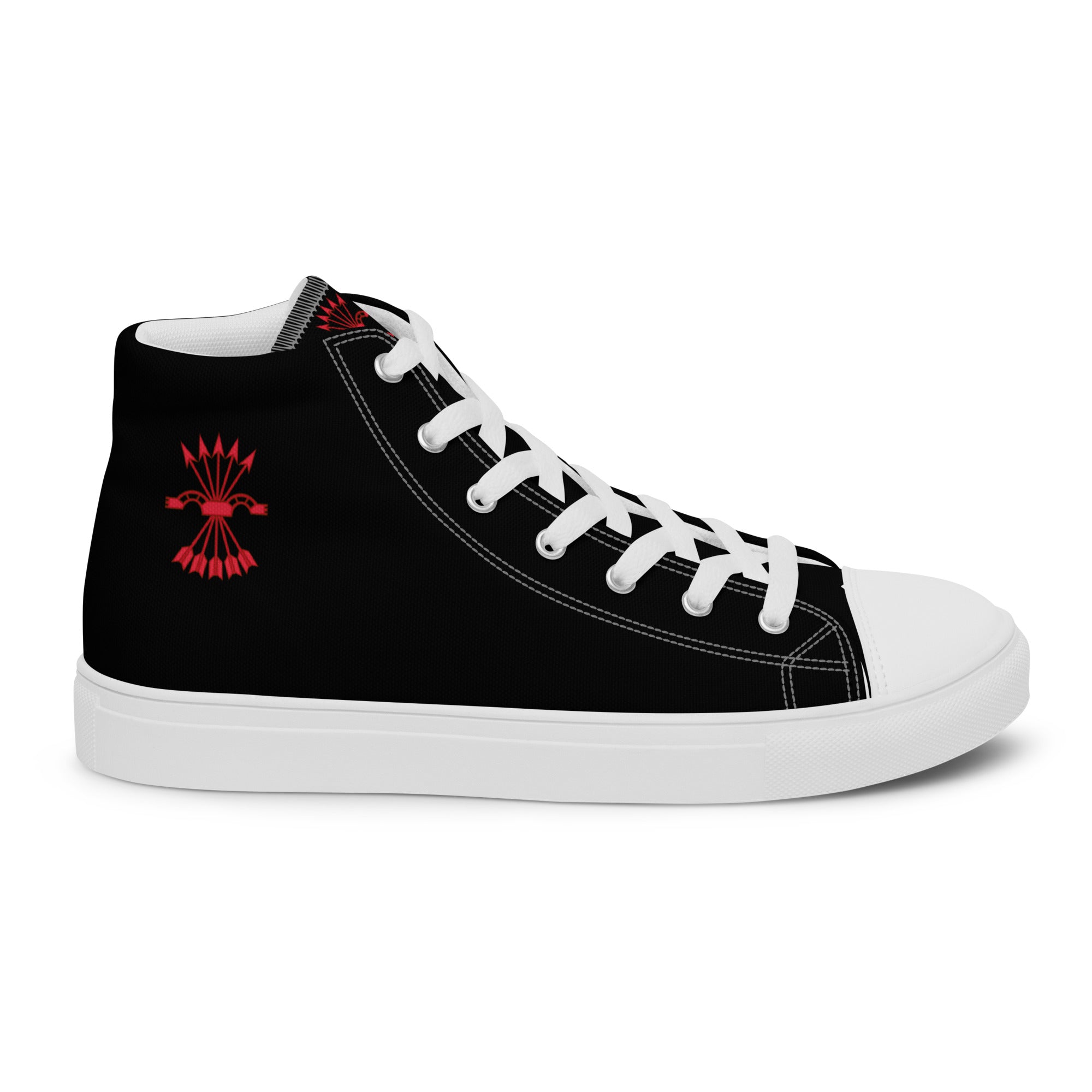 Comprar Zapatillas Falange de lona de caña alta para hombre Bandera España La Flamenca de Borgoña Patricia Muñoz VOX