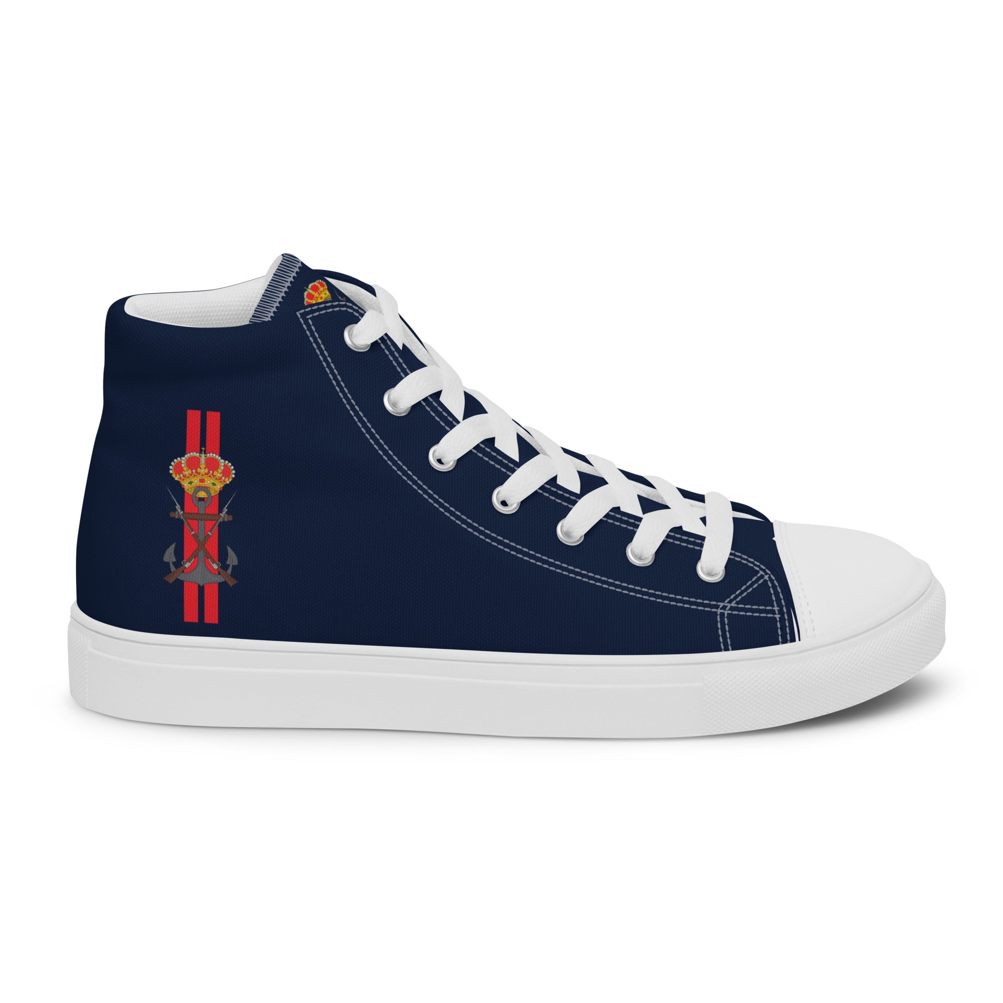 Zapatillas Infantería de Marina de lona de caña alta para hombre - LaFlamencadeBorgoña