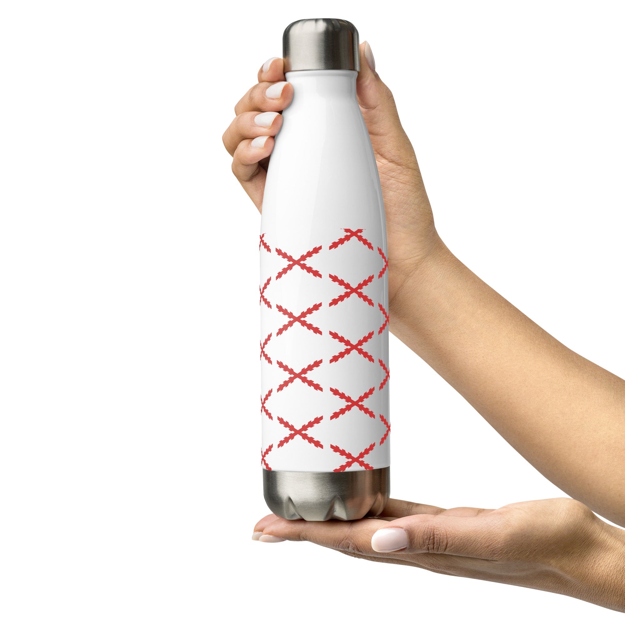 Botella de agua de acero inoxidable Cruz de Borgoña - LaFlamencadeBorgoña