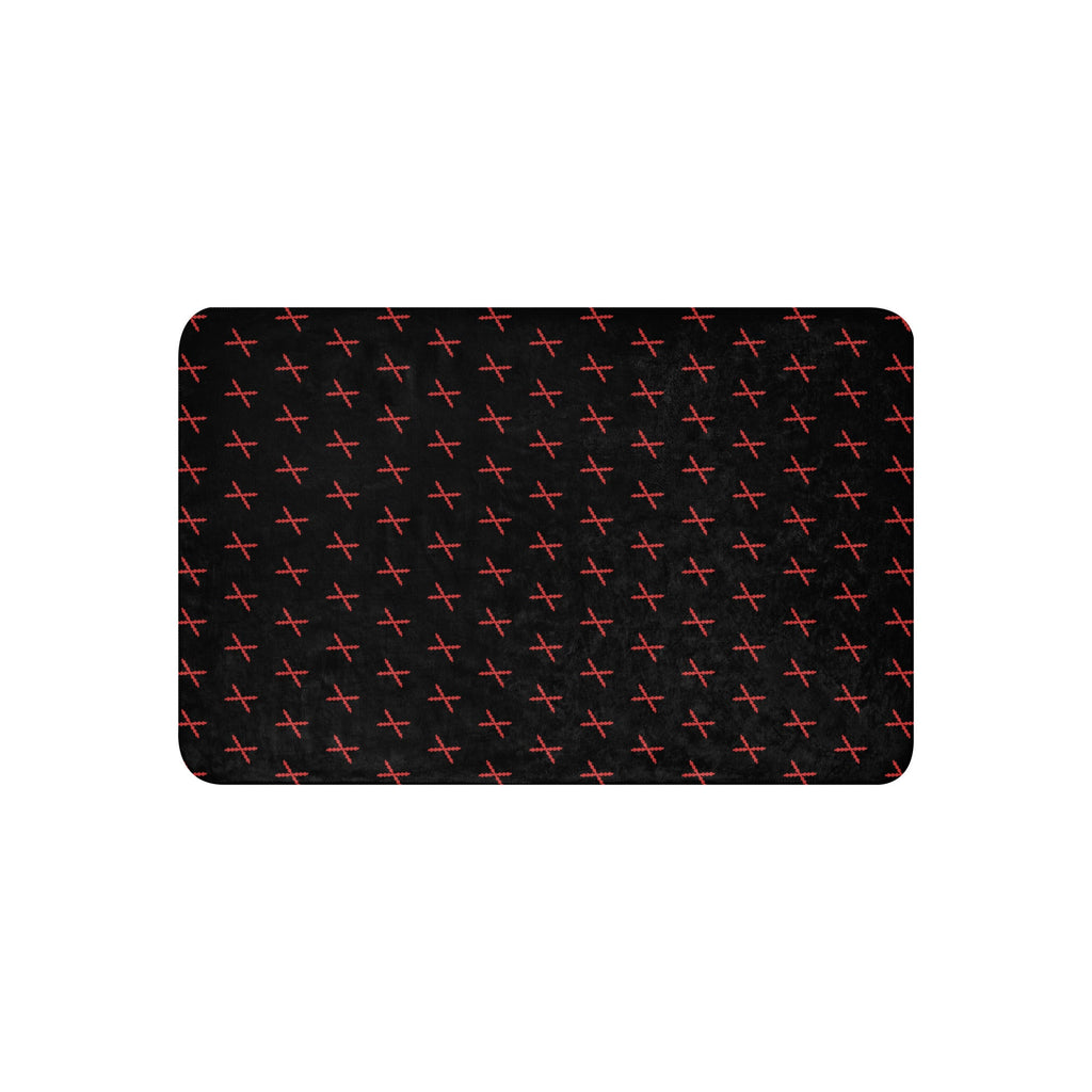 Manta sherpa Cruz de Borgoña mosaico negro - LaFlamencadeBorgoña