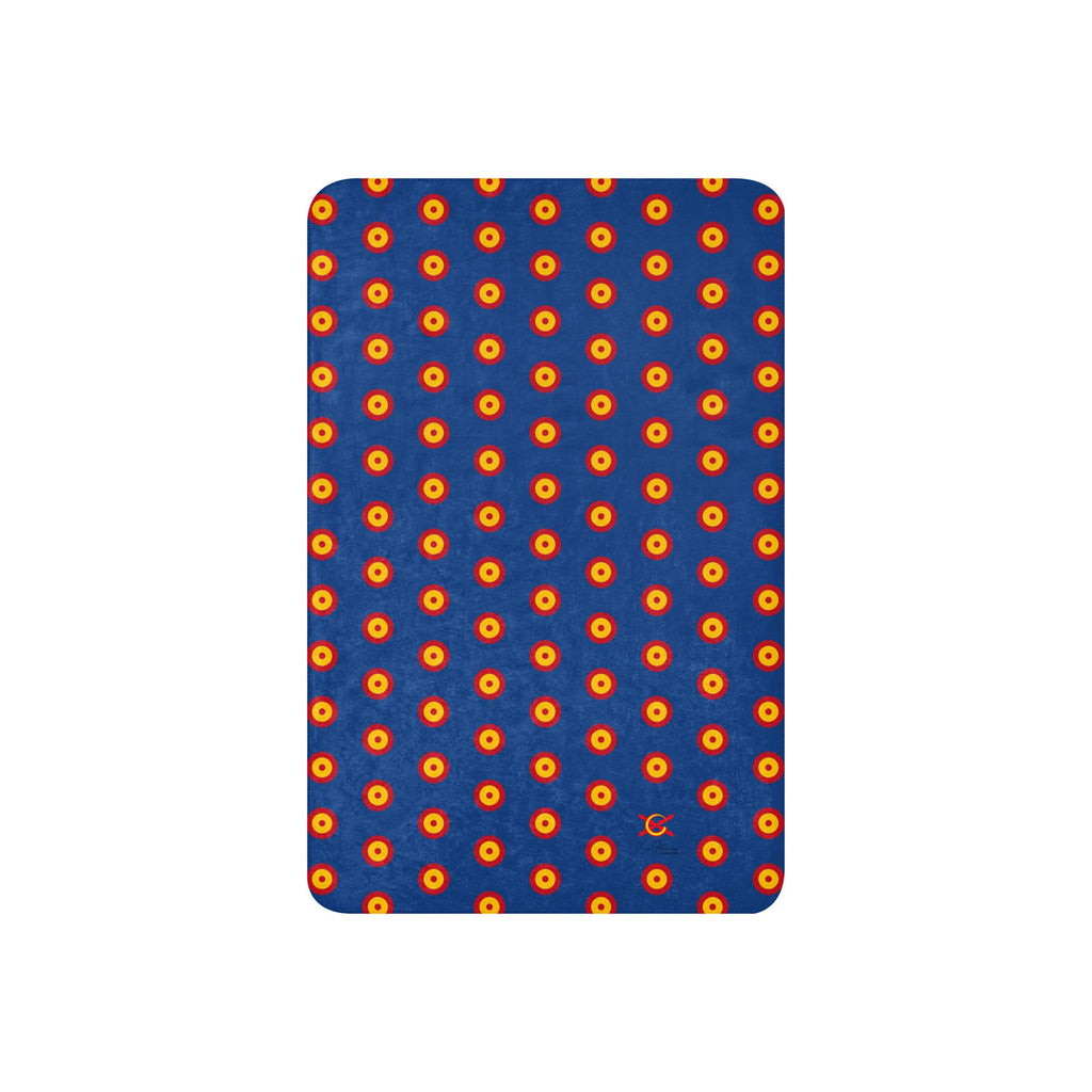 Manta sherpa Escarapela Azul - LaFlamencadeBorgoña