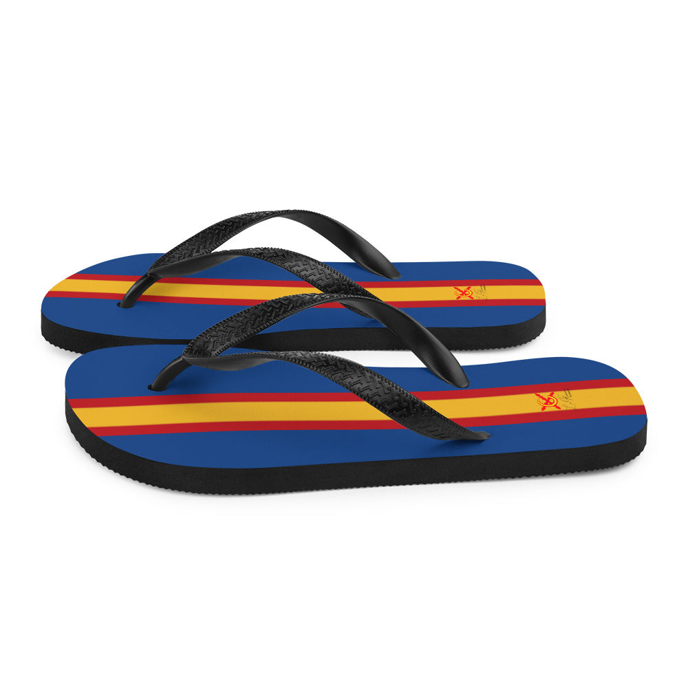 Comprar Chanclas Bandera de España azules Bandera España La Flamenca de Borgoña Patricia Muñoz VOX