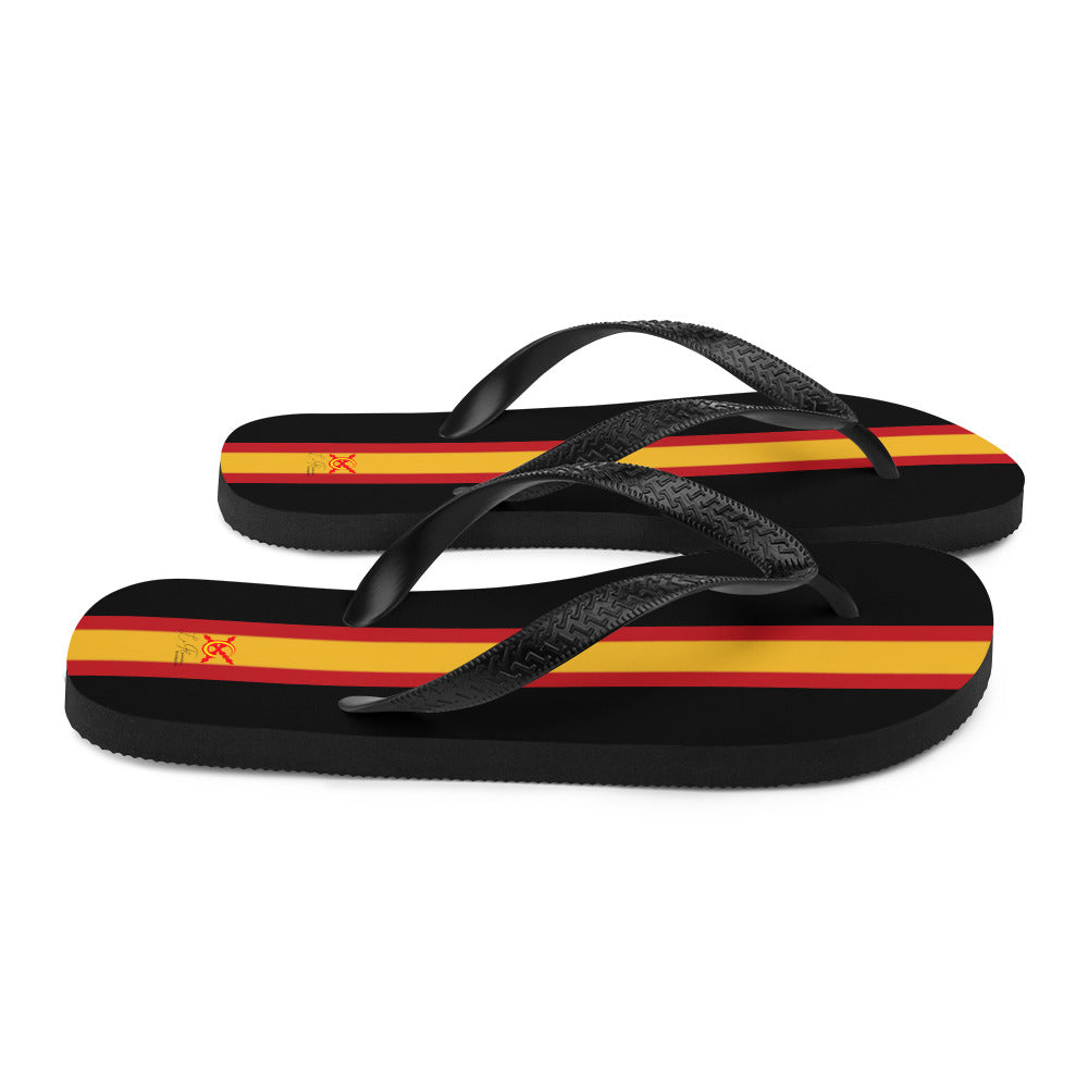 Comprar Chanclas Bandera de España negras Bandera España La Flamenca de Borgoña Patricia Muñoz VOX