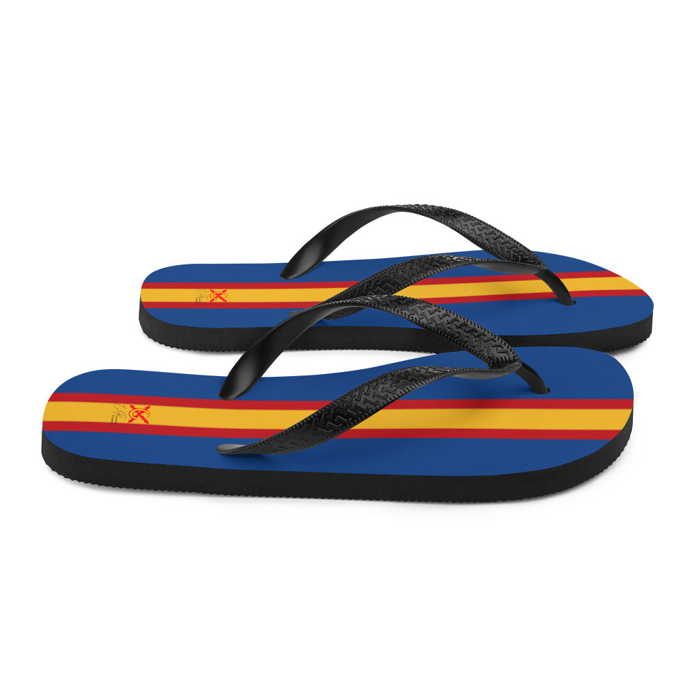 Comprar Chanclas Bandera de España azules Bandera España La Flamenca de Borgoña Patricia Muñoz VOX