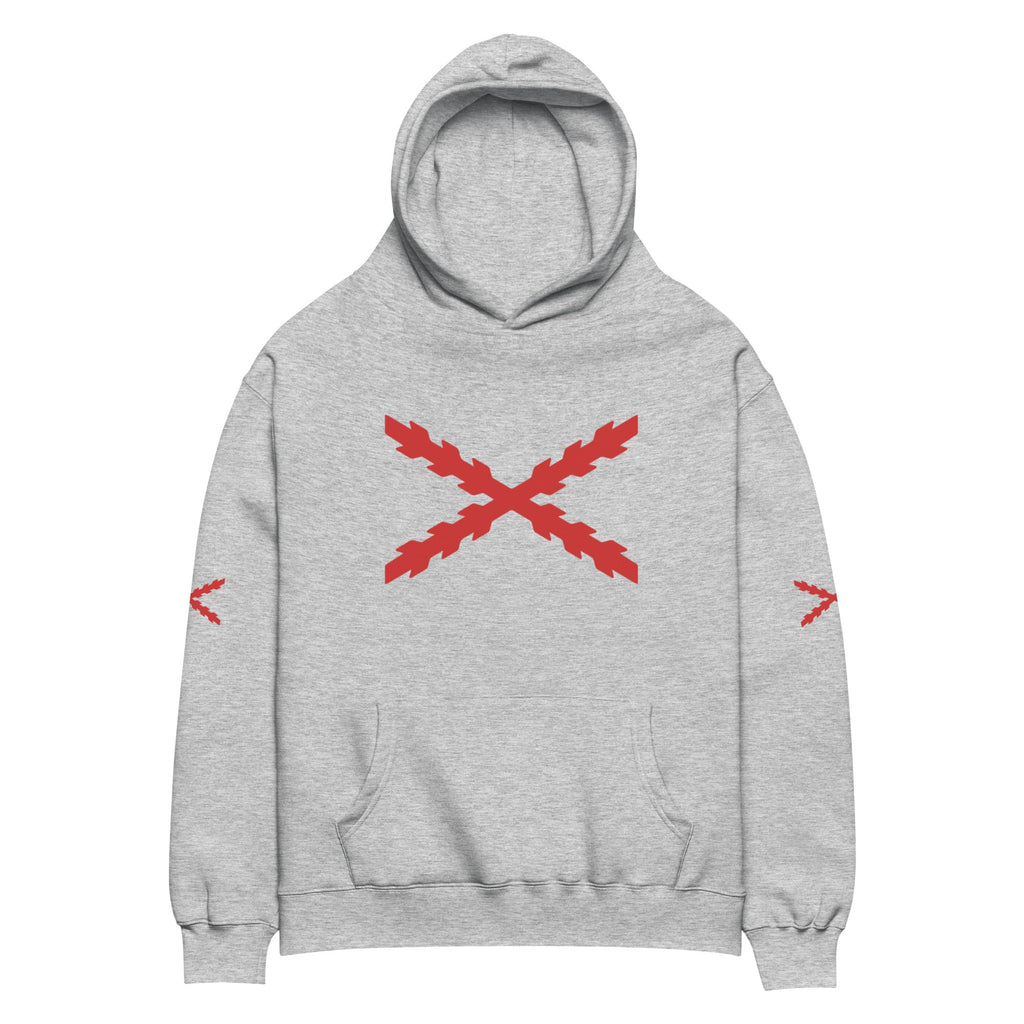 Sudadera Cruz de Borgoña oversize unisex - LaFlamencadeBorgoña