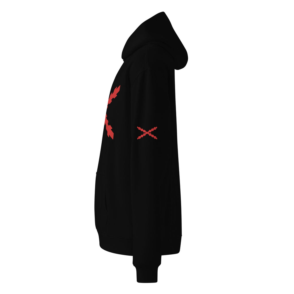 Sudadera Cruz de Borgoña oversize unisex - LaFlamencadeBorgoña