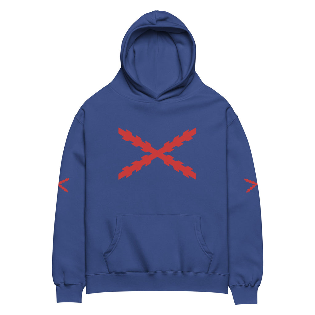 Sudadera Cruz de Borgoña oversize unisex - LaFlamencadeBorgoña