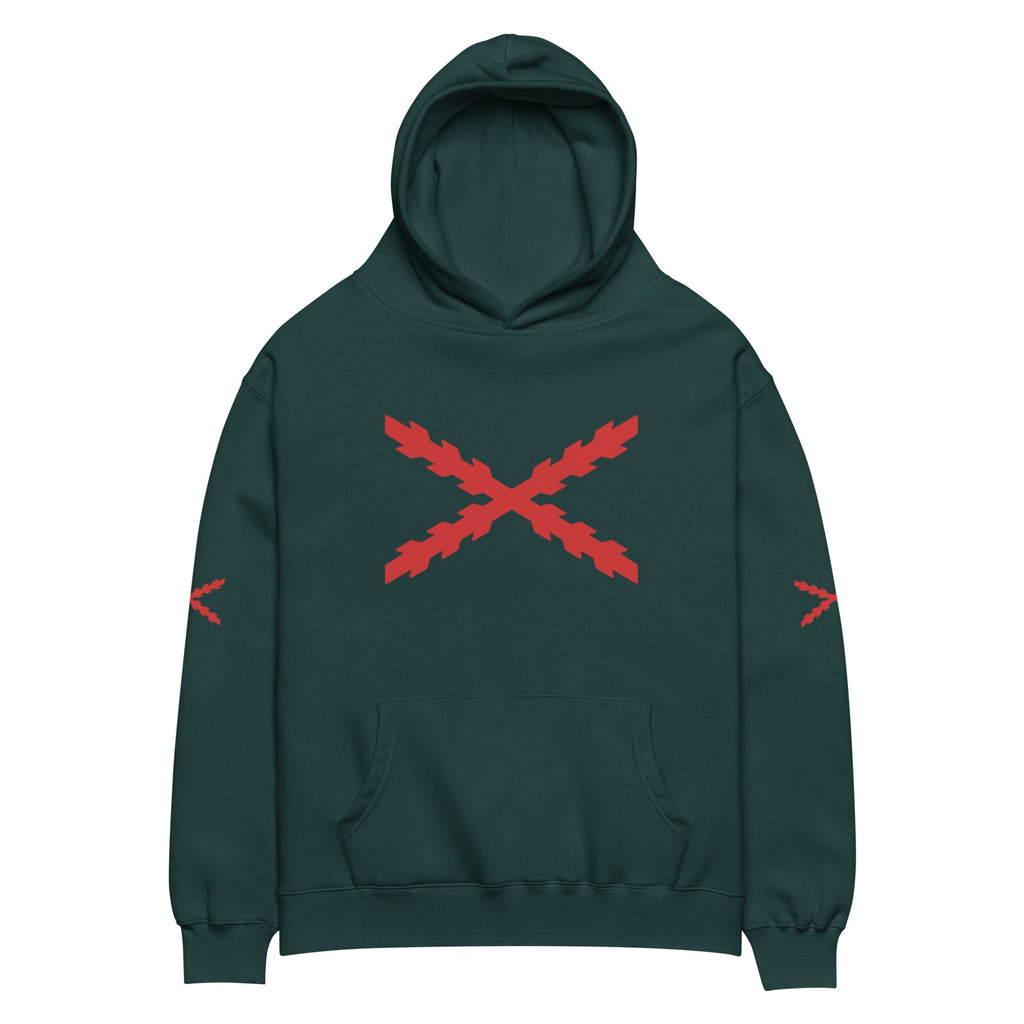 Sudadera Cruz de Borgoña oversize unisex - LaFlamencadeBorgoña