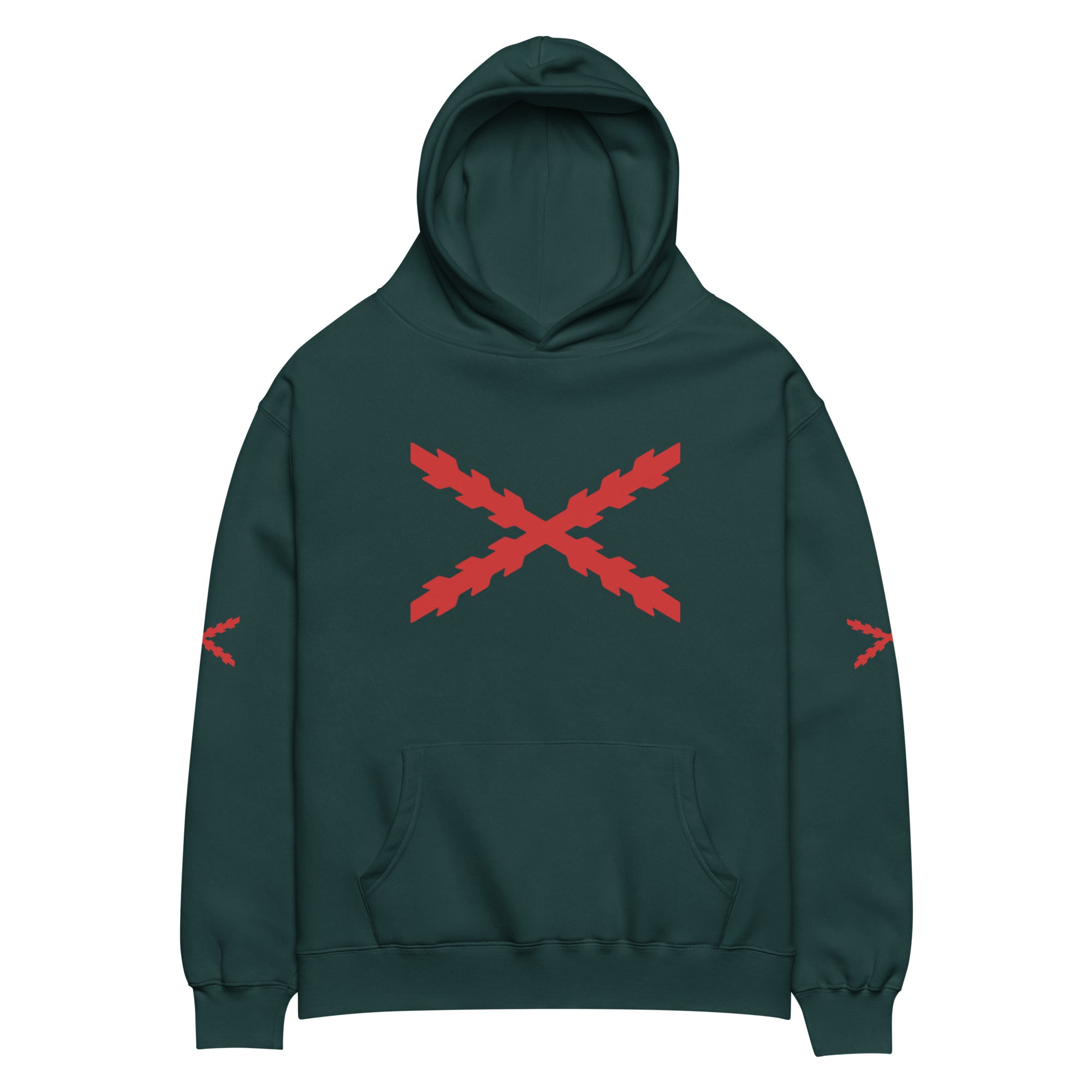 Sudadera Cruz de Borgoña oversize unisex - LaFlamencadeBorgoña